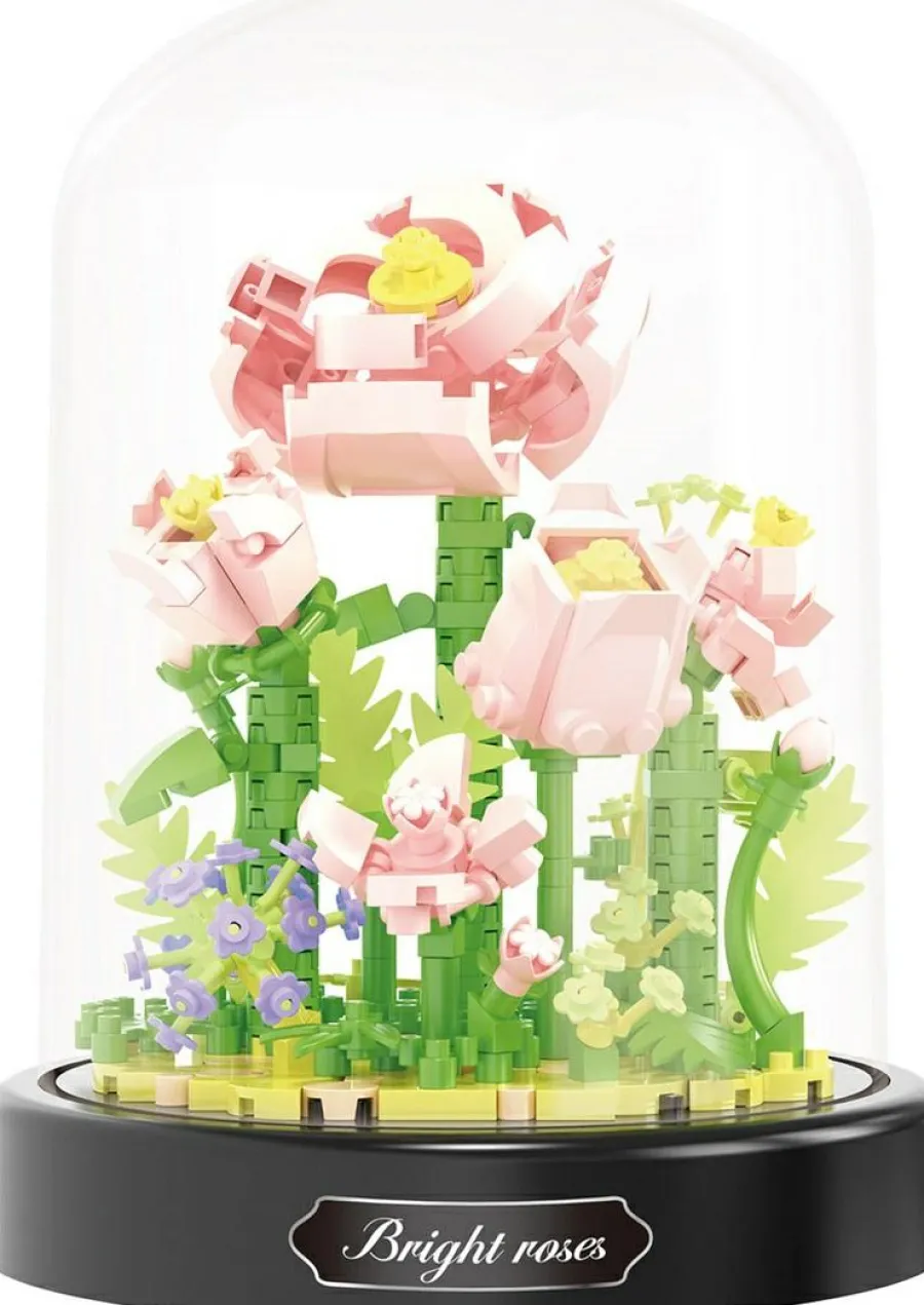 Balody 3D bouwset Pink roses onder stolp Outlet