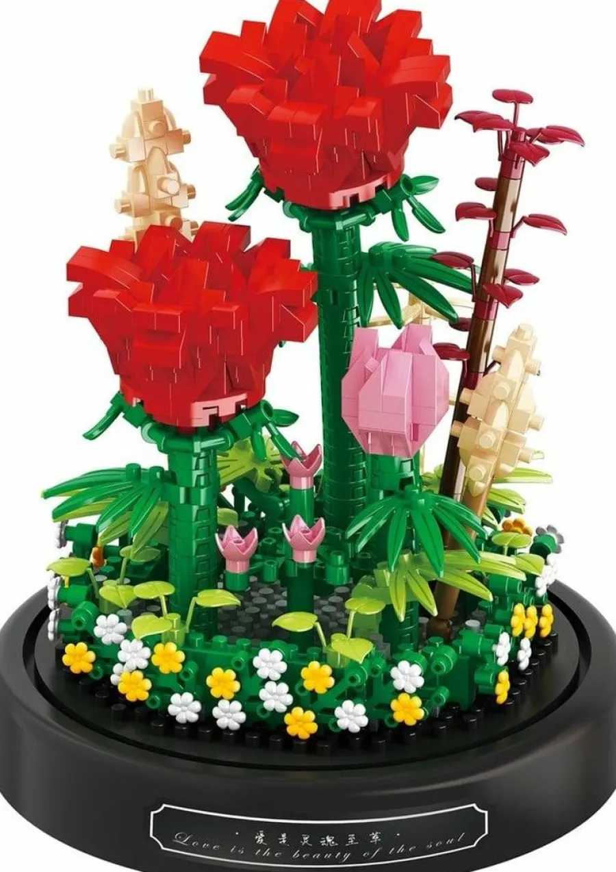 Balody 3D Bouwset Red Roses onder stolp New