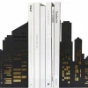 Balvi Boekensteun Skyline Lights zwart Discount