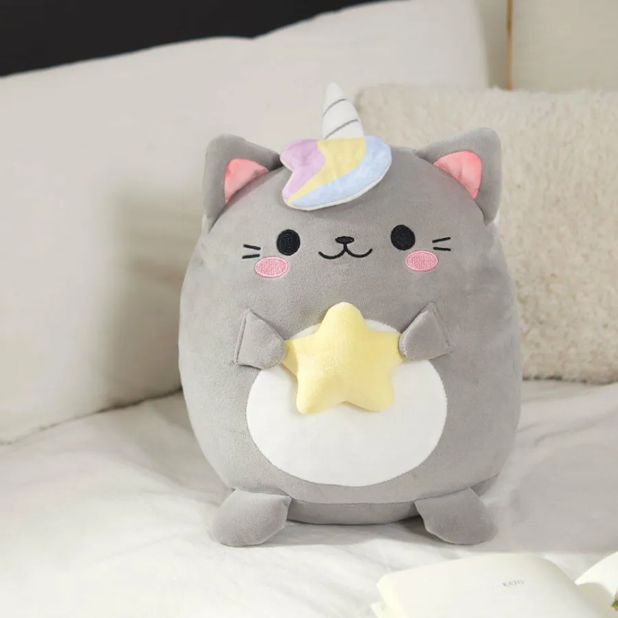 Balvi Katten kussen Fluffy Kawaii Starry grijs Clearance
