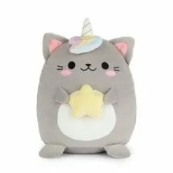 Balvi Katten kussen Fluffy Kawaii Starry grijs Clearance