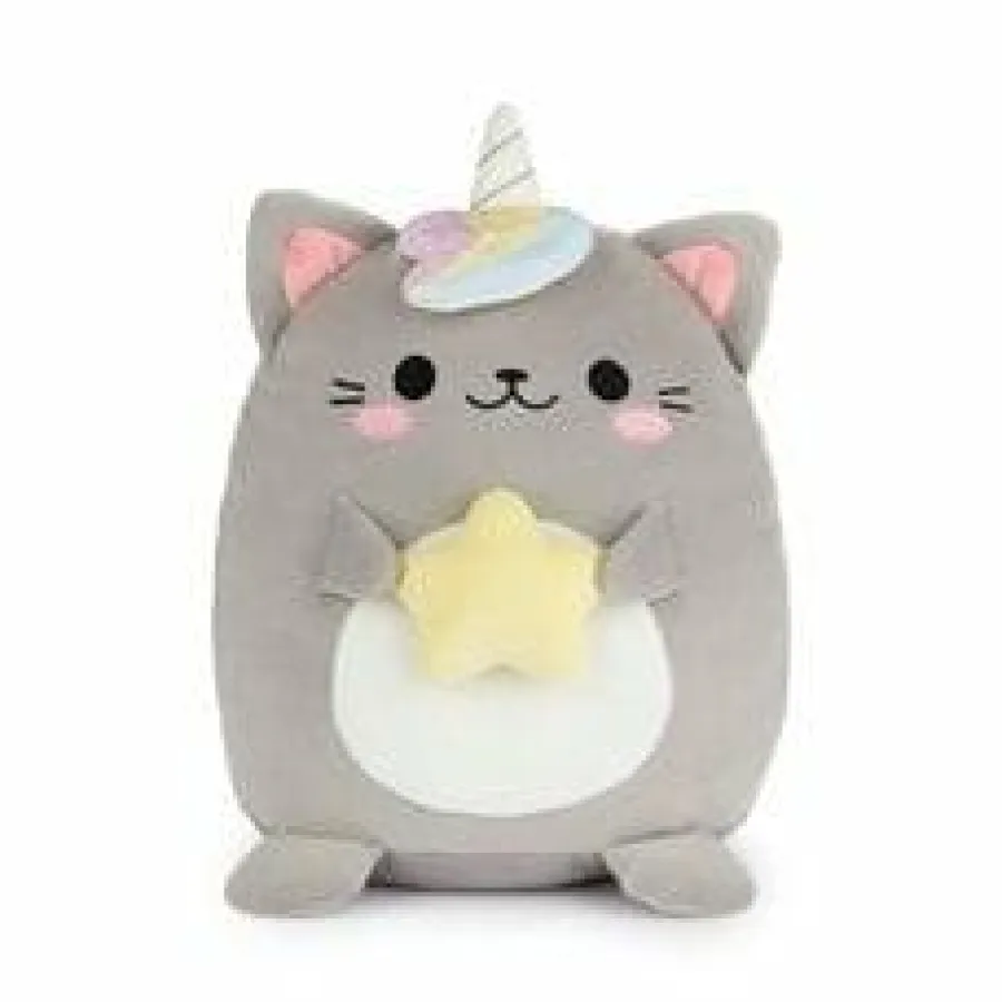 Balvi Katten kussen Fluffy Kawaii Starry grijs Clearance