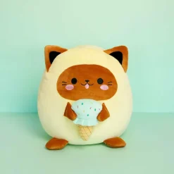 Balvi Katten kussen Fluffy Kawaii Minty Geel Clearance