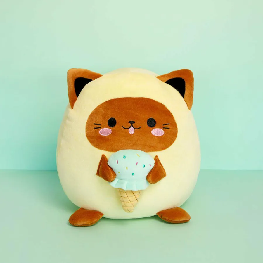 Balvi Katten kussen Fluffy Kawaii Minty Geel Clearance