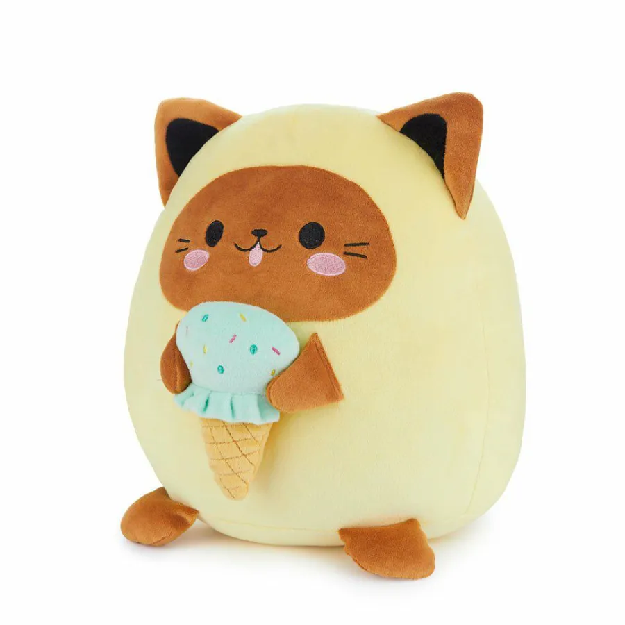 Balvi Katten kussen Fluffy Kawaii Minty Geel Clearance