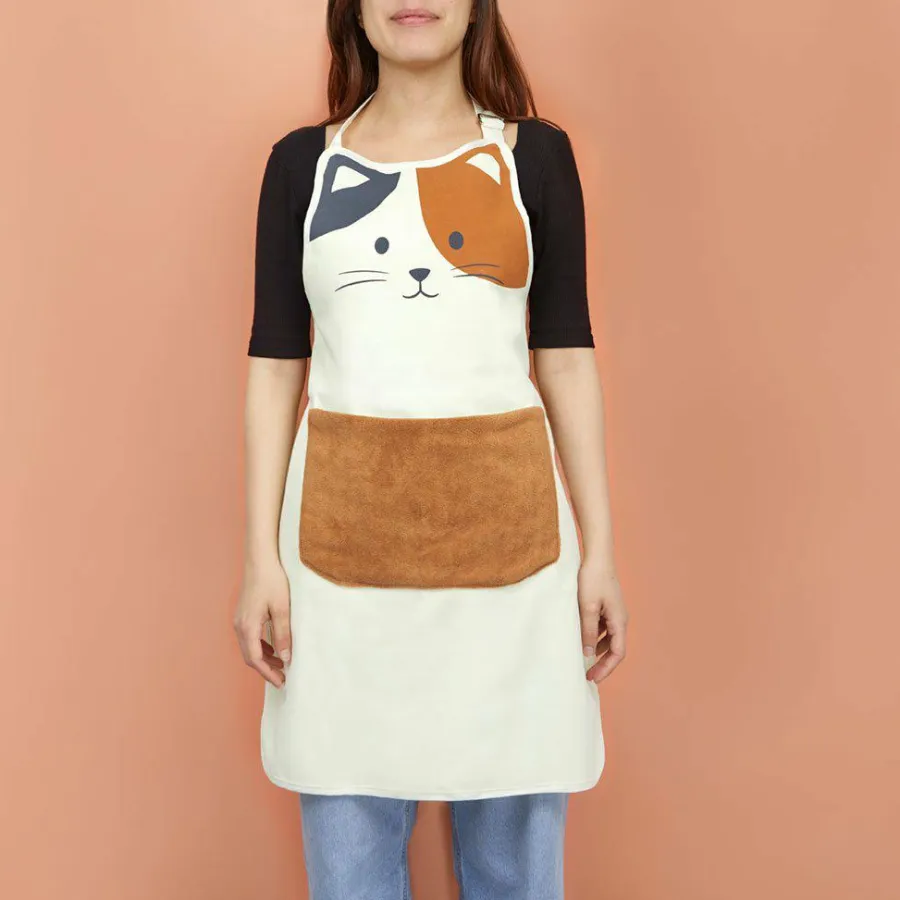 Balvi Keukenschort Kitty wit/bruin New