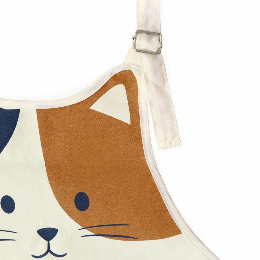 Balvi Keukenschort Kitty wit/bruin New