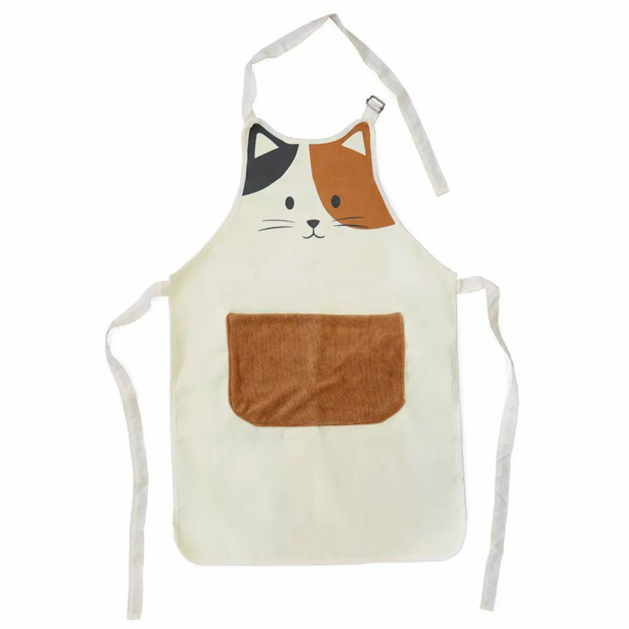 Balvi Keukenschort Kitty wit/bruin New
