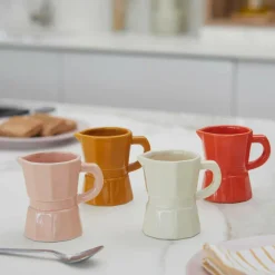 Balvi Koffiekop set Moka Caramel - 4 kleuren Best