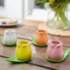 Balvi Koffiekopje Tulp - set van 4 kopjes met schotels Outlet