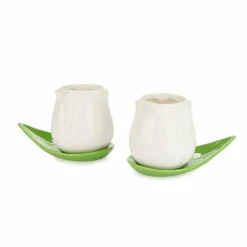 Balvi Koffiekopje Tulp wit - set van 2 kopjes met schotels Online
