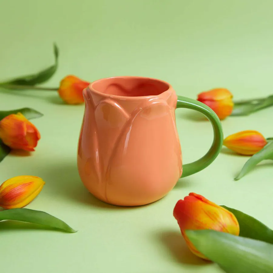 Balvi Mok Tulp oranje keramiek