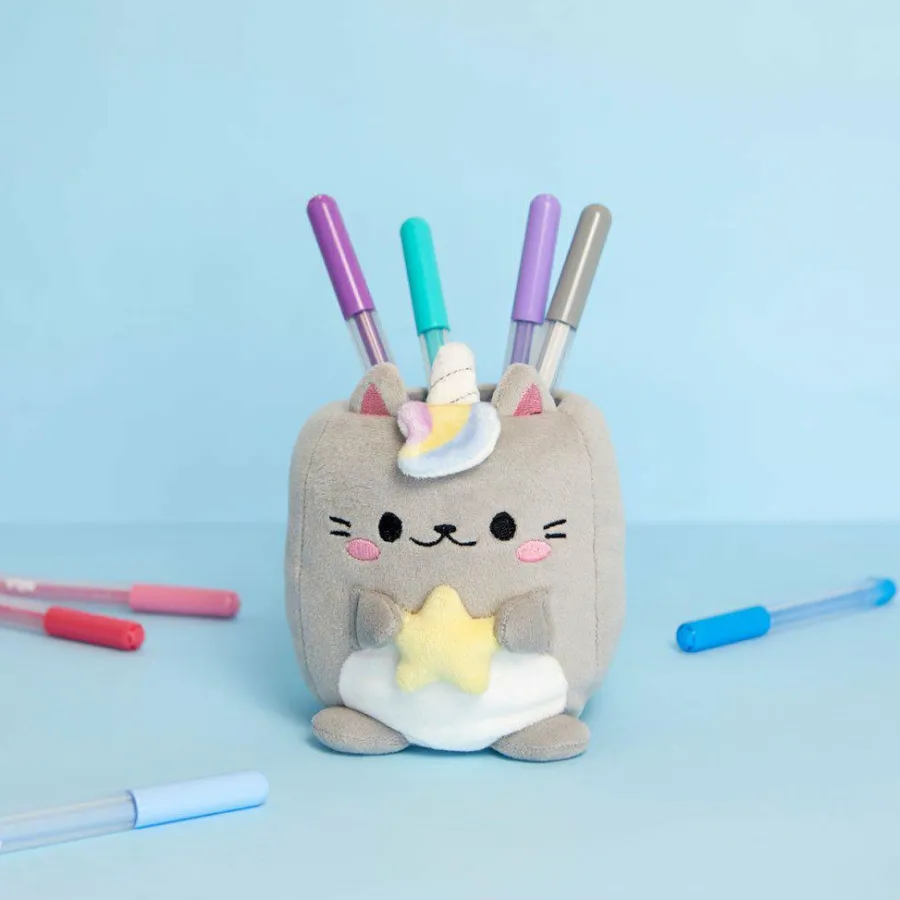 Balvi Pennenbakje Fluffy Kawaii Starry Grijs New