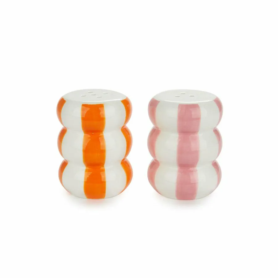 Balvi Peper en Zoutstel stel Floats oranje/roze ceramic Discount