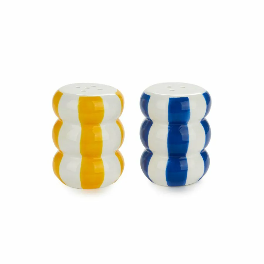 Balvi Peper en Zoutstel stel Floats geel/blauw ceramic Outlet