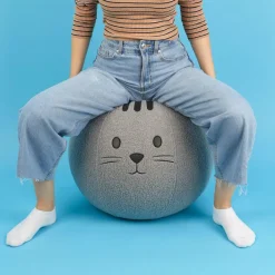 Balvi Poef Kitty grijs polyester Online