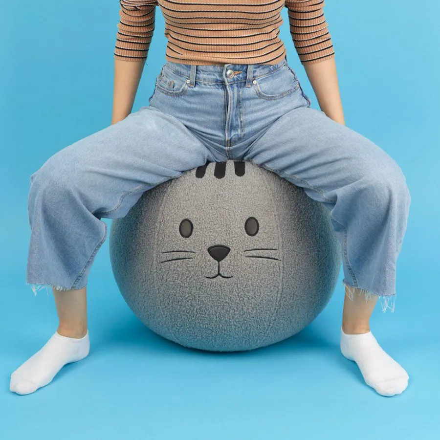 Balvi Poef Kitty grijs polyester Online