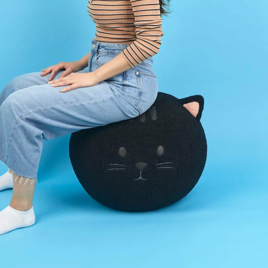 Balvi Poef Kitty zwart polyester