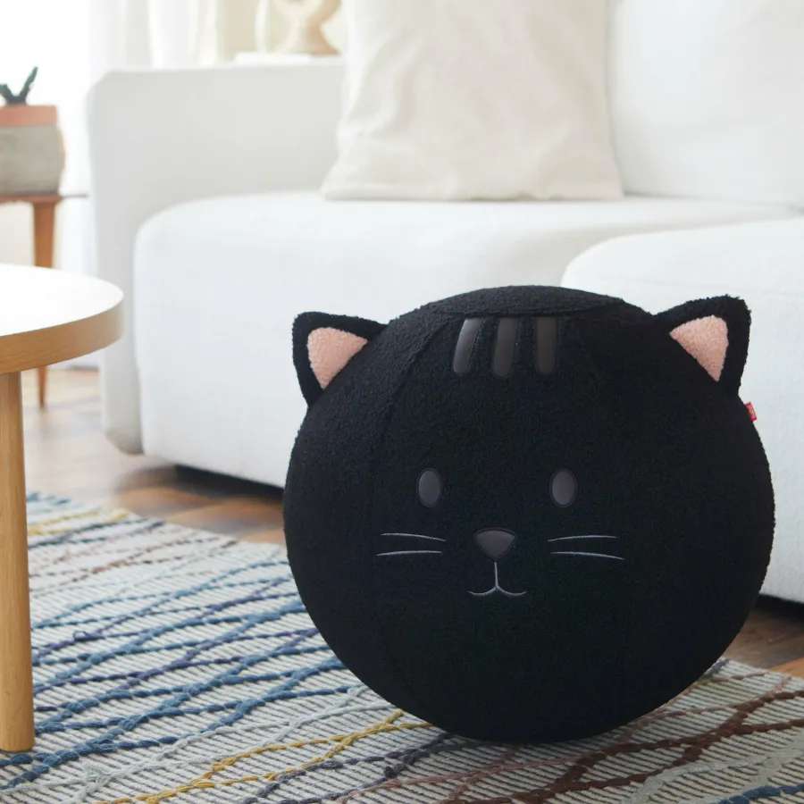 Balvi Poef Kitty zwart polyester