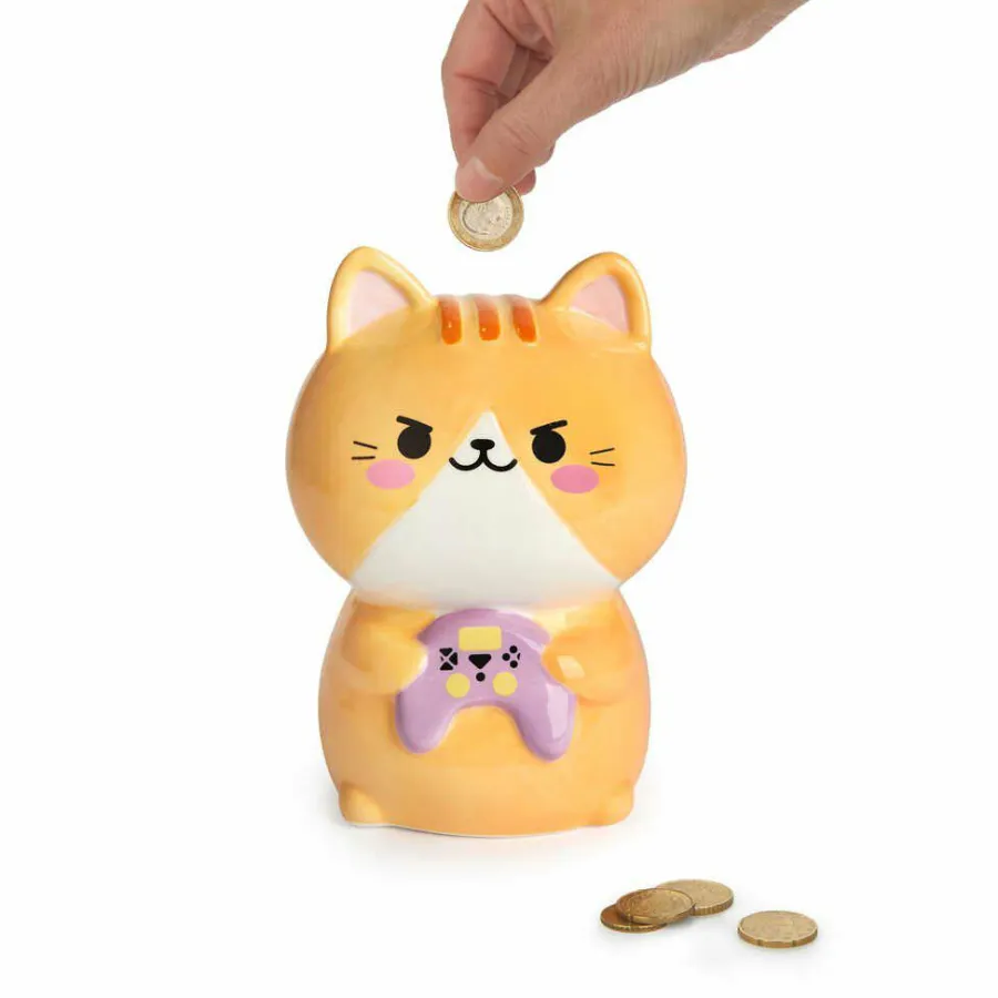Balvi Spaarpot Kawaii Gamer oranje New
