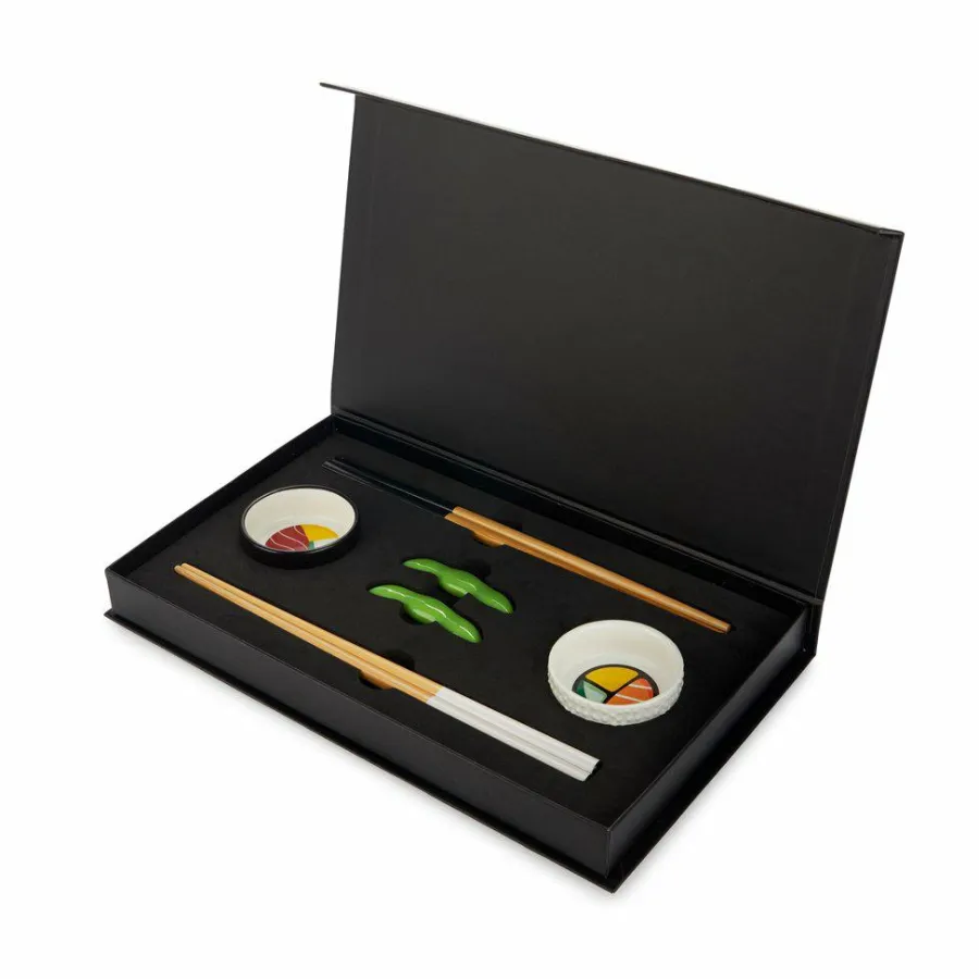 Balvi Sushi set Oishii wit/zwart keramiek