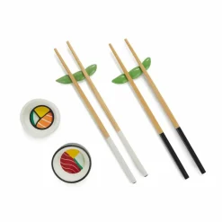 Balvi Sushi set Oishii wit/zwart keramiek