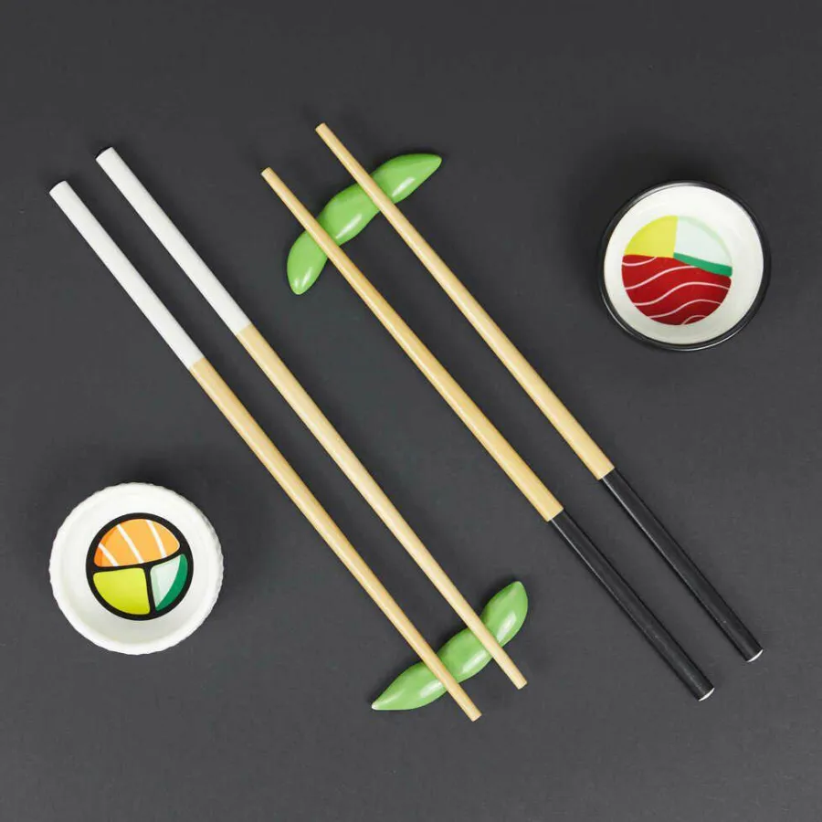 Balvi Sushi set Oishii wit/zwart keramiek