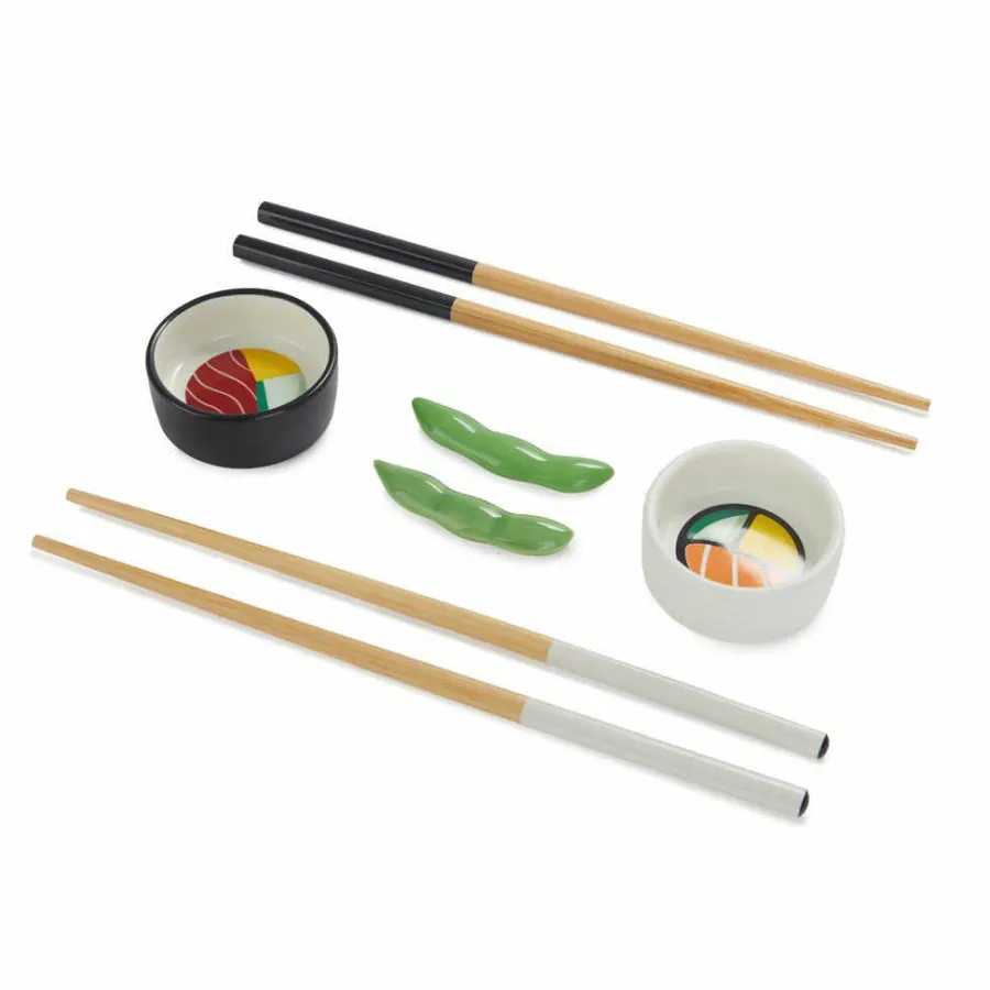 Balvi Sushi set Oishii wit/zwart keramiek