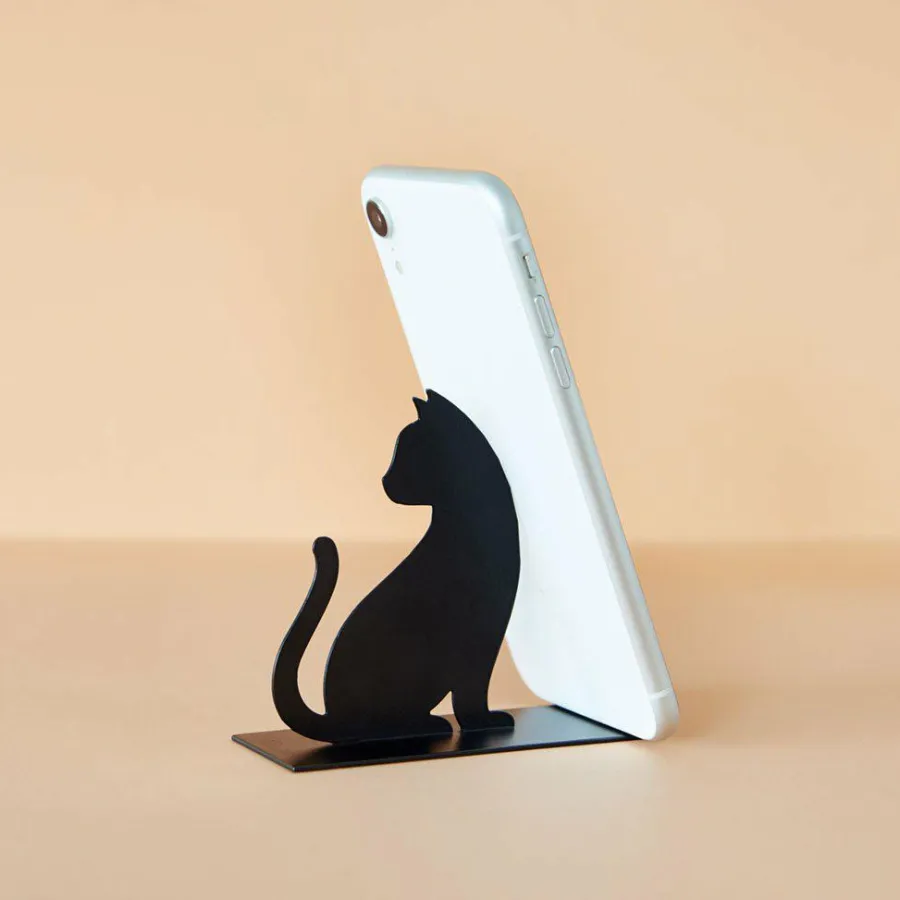 Balvi Telefoonhouder Feline zwart metaal New