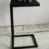 Benoa Bijzettafel industrieel sofa zwart met zwart blad Hot