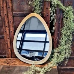 Benoa Eivormige spiegel antiek brass medium Hot
