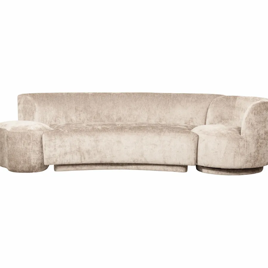 BePureHome Combi-popular: bankje + fauteuil + poef naturel Online