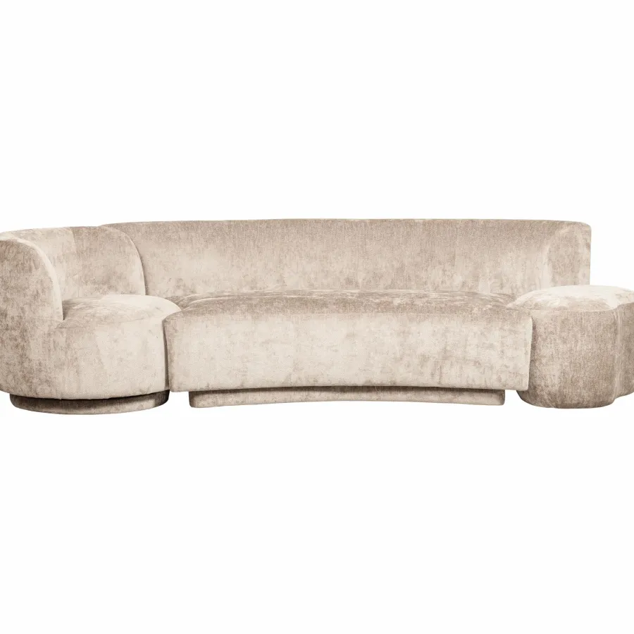 BePureHome Combi-popular: bankje + fauteuil + poef naturel Online