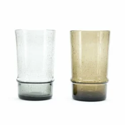 By Boo Drink glas Bubble groot - bruin Outlet
