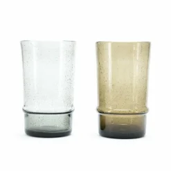 By Boo Drink glas Bubble groot - bruin Outlet