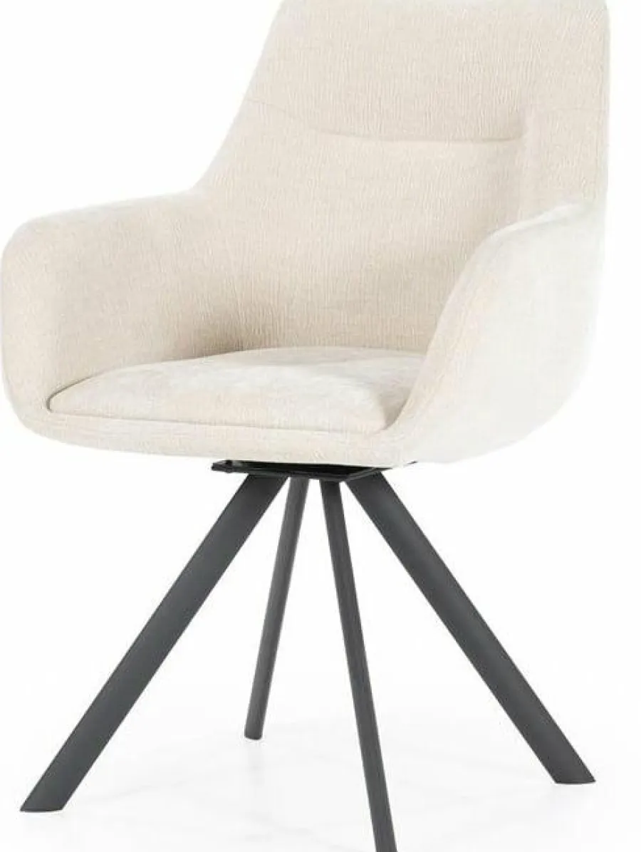 By Boo Eettafelstoel Bliss met armleuning - beige Discount