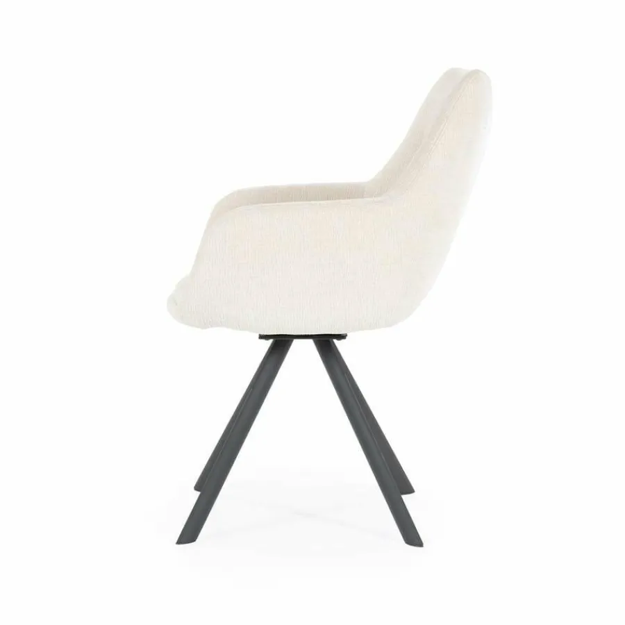 By Boo Eettafelstoel Bliss met armleuning - beige Discount