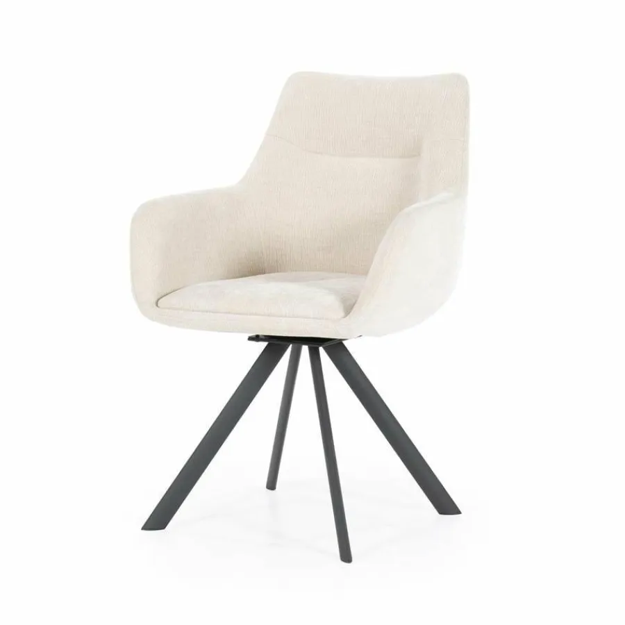 By Boo Eettafelstoel Bliss met armleuning - beige Discount
