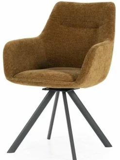 By Boo Eettafelstoel Bliss met armleuning - mosterd New