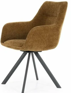 By Boo Eettafelstoel Bliss met armleuning - mosterd New
