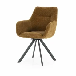 By Boo Eettafelstoel Bliss met armleuning - mosterd New