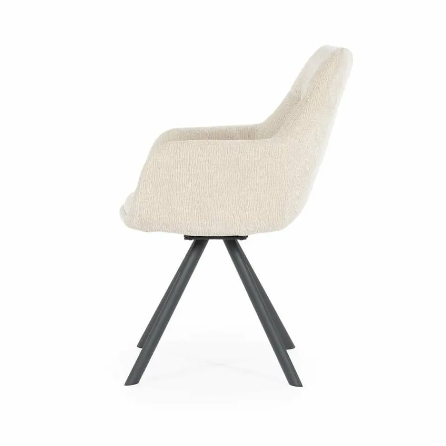 By Boo Eettafelstoel Bliss met armleuning - taupe Best
