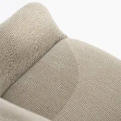 By Boo Eettafelstoel Bliss met armleuning - taupe Best
