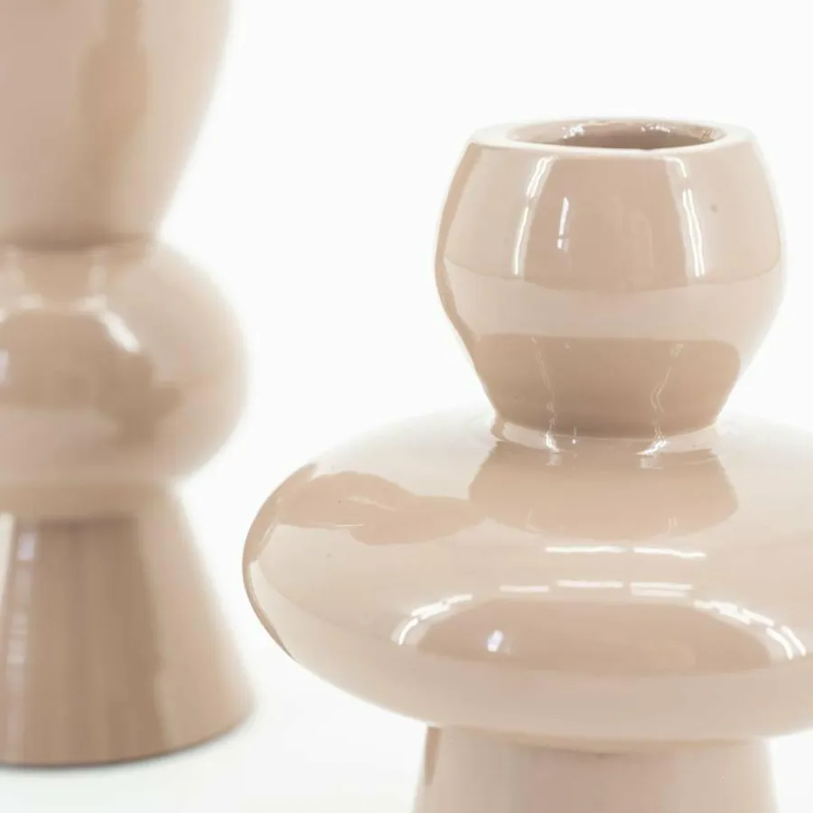 By Boo Kandelaar Barolo set van 2 metaal – oud roze Hot