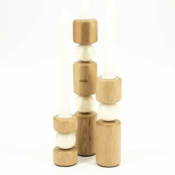 By Boo Kandelaar Belloa - beige - set van 3 kandelaren Discount