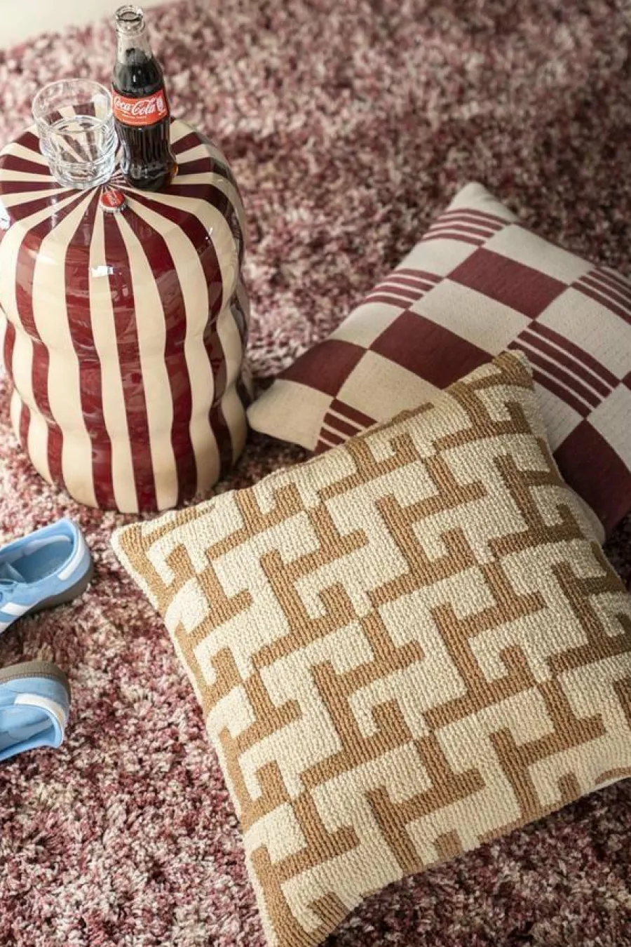 By Boo Kussen Twist 45x45 cm - burgundy New