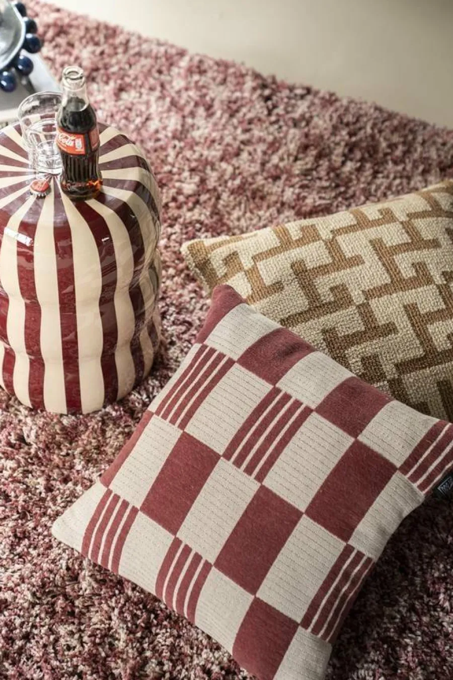 By Boo Kussen Twist 45x45 cm - burgundy New