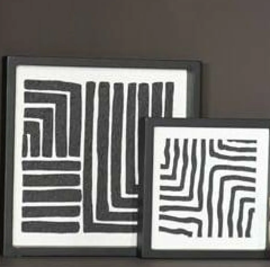 By Boo Schilderij Triq set of 2 Hot