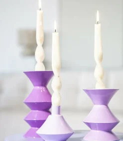 By Boo Set van 3 kandelaren Yack – lila Online