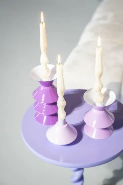 By Boo Set van 3 kandelaren Yack – lila Online